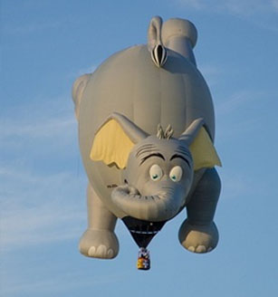 elephant floating